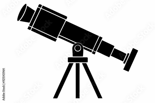 telescope icon, telescope vector silhouette

