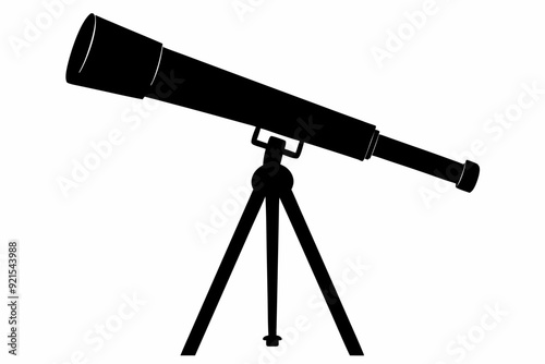 Telescope Silhouette SVG, Vector Silhouette Of Telescope
