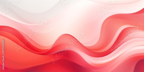 Abstract red and white wavy background.