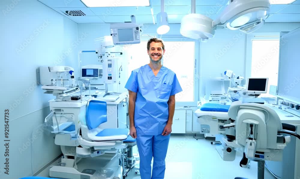 Cheerful Dentist in Modern Dental Clinic Cheerful Dentist in Modern Dental Clinic