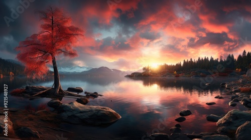 beautiful nature landscape panoramic photo