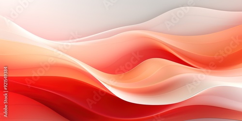 Abstract red, orange and white wavy background.