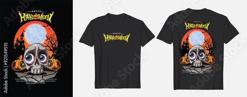 Happy Halloween T shirt design illustration vector file photo