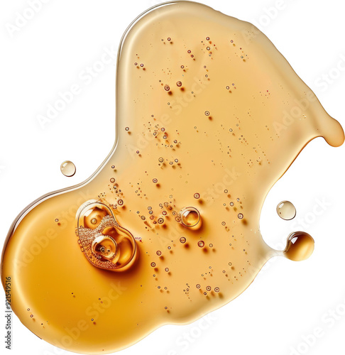 Wallpaper Mural Close-up of a golden liquid with air bubbles, perfect for beauty or skincare product visuals. Torontodigital.ca