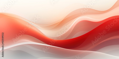 Abstract red, orange, and white wavy background.