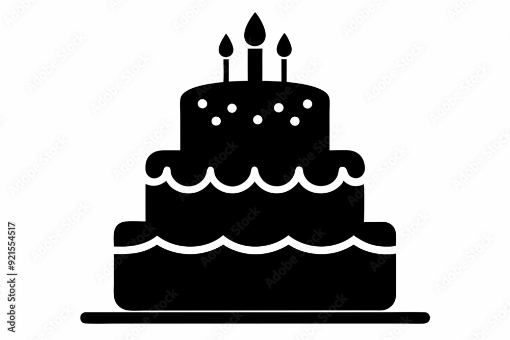 Birthday cake vector silhouette, birthday cake icon
Birthday cake vector silhouette, birthday cake icon
