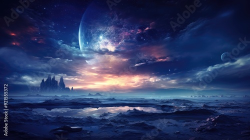 beautiful space, galaxy background