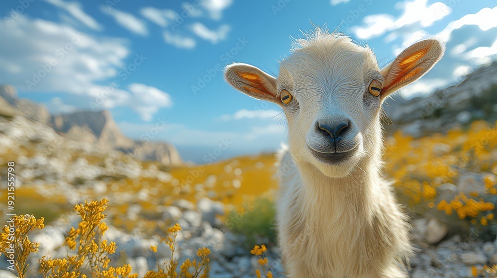 Obraz premium Close up photo of the sheep