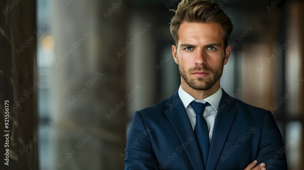 Successful mid business man looking at camera Successful mid business man looking at camera