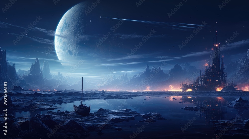 Fototapeta premium beautiful space, galaxy background