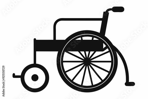 
Silhouette of wheel chair vector illustration, wheel chair icon

