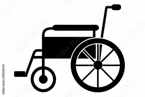 
Silhouette of wheel chair vector illustration, wheel chair icon

