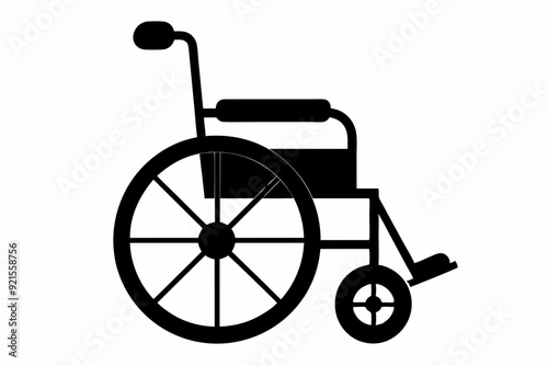 
Silhouette of wheel chair vector illustration, wheel chair icon

