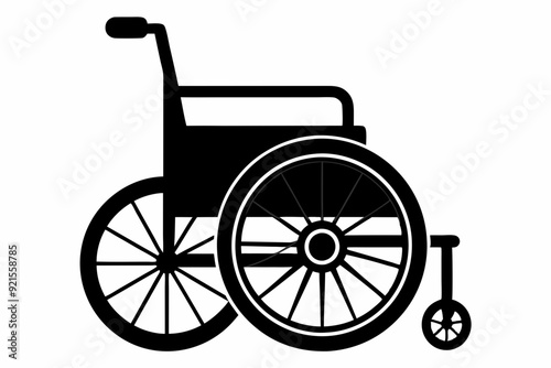 
Silhouette of wheel chair vector illustration, wheel chair icon

