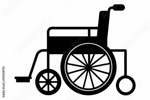 
Silhouette of wheel chair vector illustration, wheel chair icon


