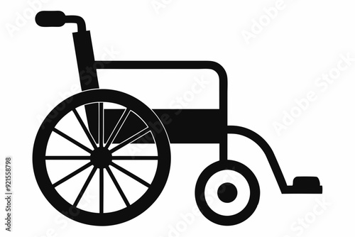 
Silhouette of wheel chair vector illustration, wheel chair icon

