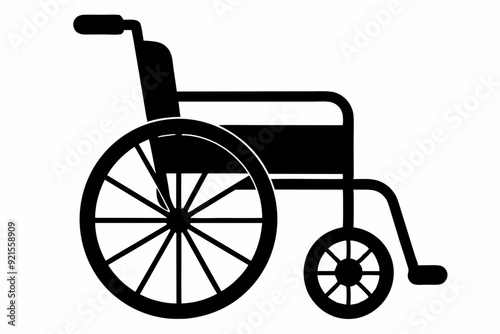
wheelchair silhouette vector, wheel chair icon symbol