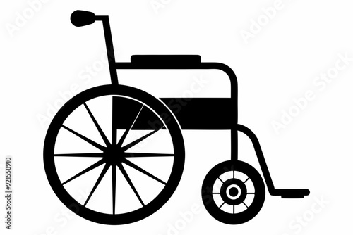 
Silhouette of wheel chair vector illustration, wheel chair icon

