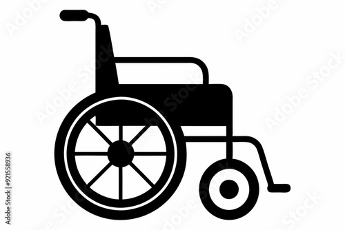 
wheelchair silhouette vector, wheel chair icon symbol