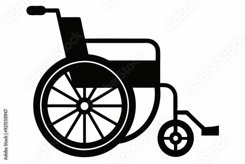 
Silhouette of wheel chair vector illustration, wheel chair icon

