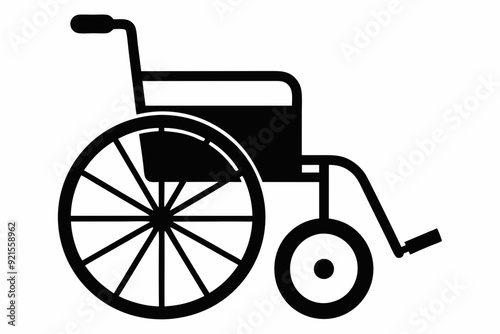  Silhouette of wheel chair vector illustration, wheel chair icon