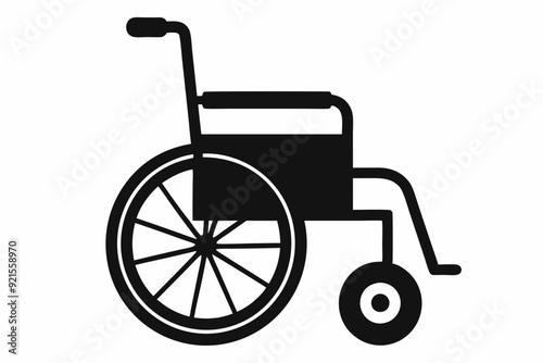 
wheelchair silhouette vector, wheel chair icon symbol