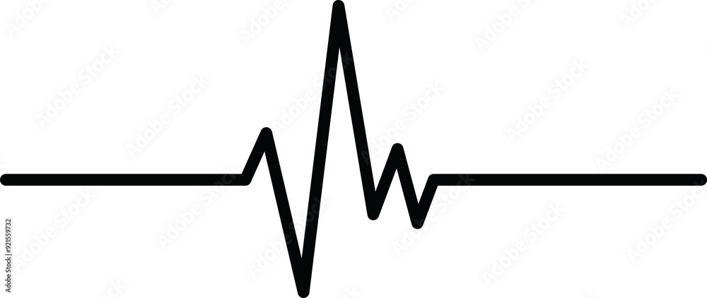 Brutalism Heart Beat Symbol PNG on Transparent Background, Heart Beat ...