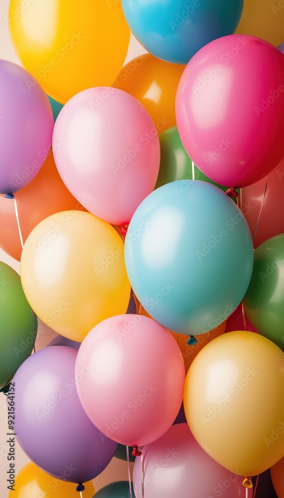A vibrant collection of colorful balloons in various shapes and sizes, perfect for celebrating joyful occasions. A vibrant collection of colorful balloons in various shapes and sizes, perfect for celebrating joyful occasions.
