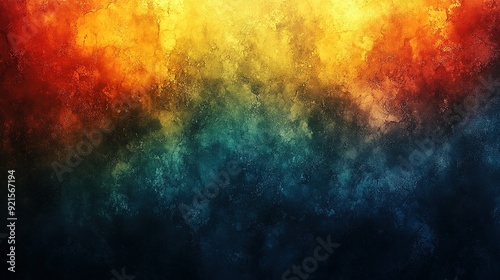 Abstract Grunge Background with Red, Yellow, and Blue Hues