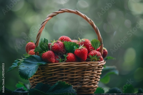 A basket full of summer’s bounty: strawberries at their peak generative ai