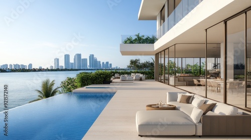 Modern Waterfront Villa with Infinity Pool