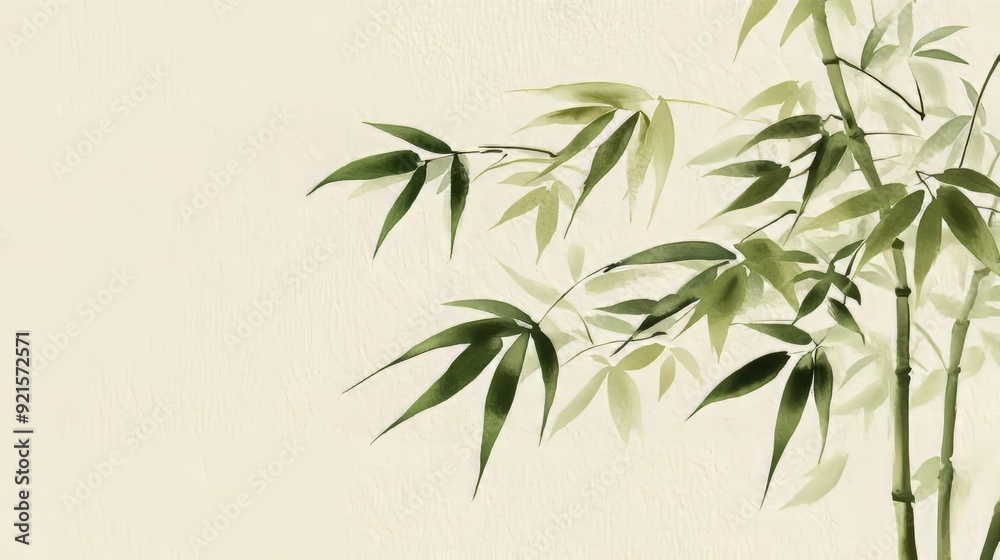 Fototapeta premium 笹の葉の背景