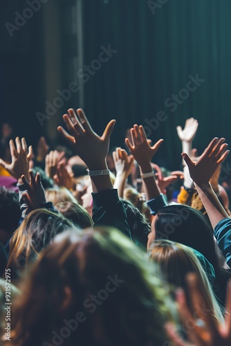 A group of people are with their hands