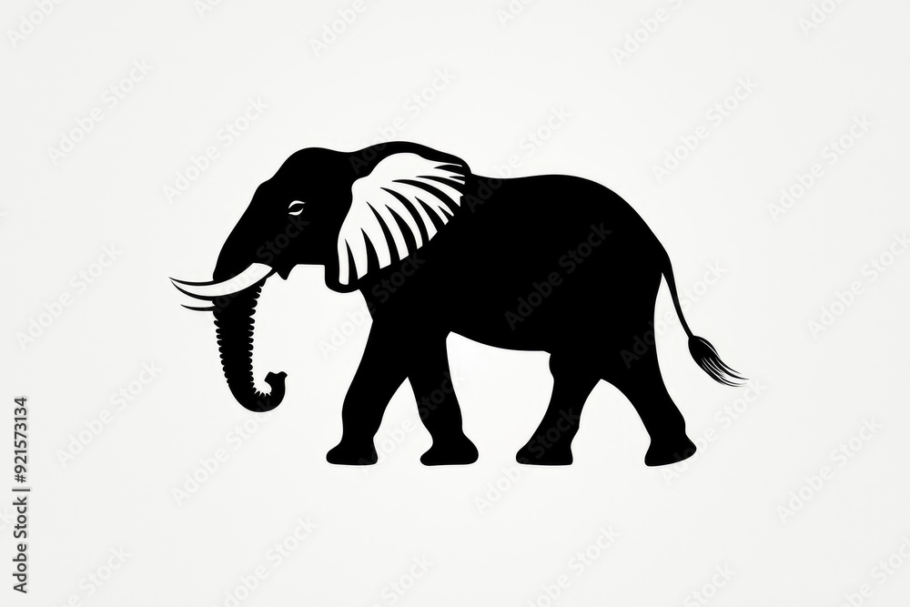 Obraz premium Elephant Silhouette Illustration