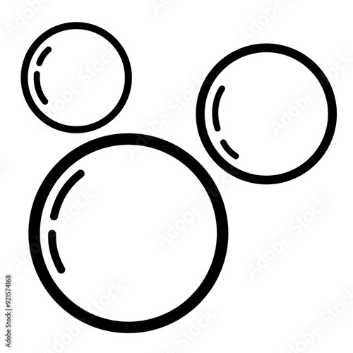 Bubbles Line Icon Vector Illustration 