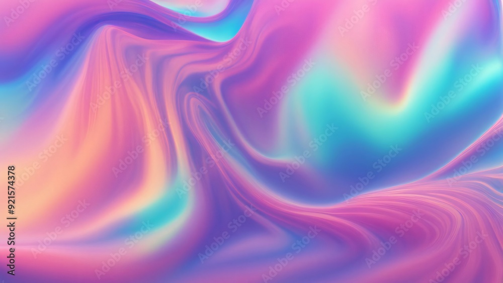 Fototapeta premium Abstract holographic background iridescent liquid color gradient noise texture effect