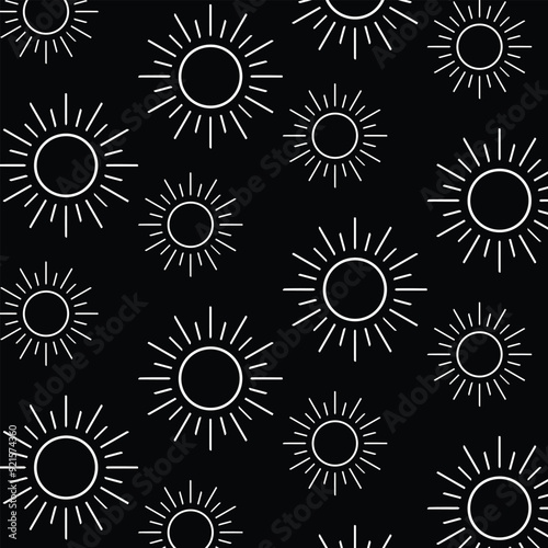 Summer pattern black and white