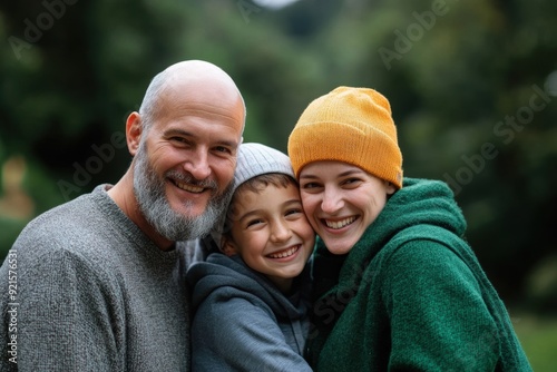 A family celebrates the news of cancer remission after a routine screening, filled with emotion and unity. photo