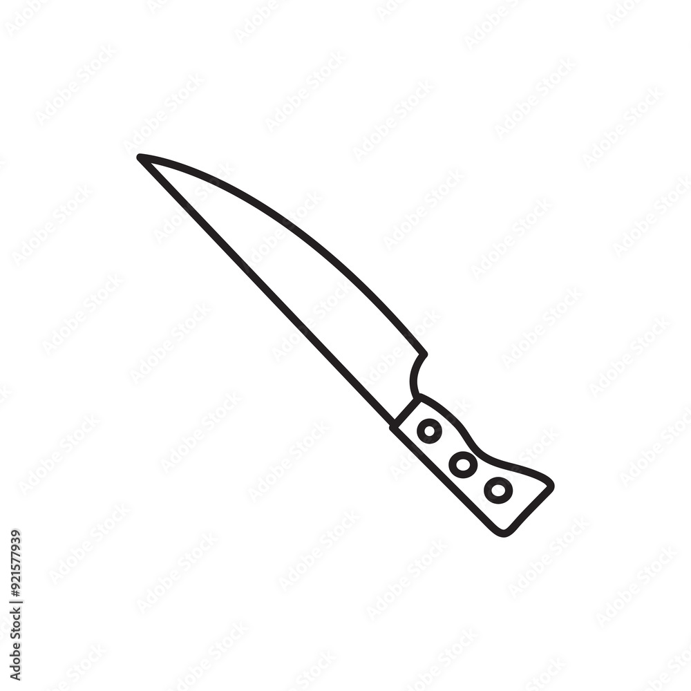 Knife icon. Outline illustration simple icon for web and app on white background..eps
