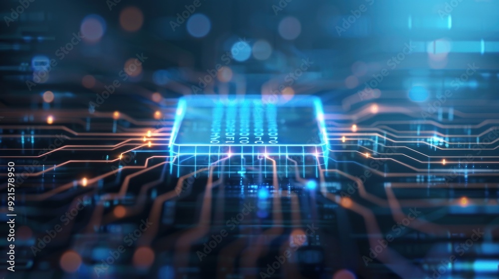 Abstract Digital Chip Technology Background Abstract Digital Chip Technology Background