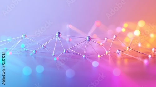 Intersecting lines form a dynamic network of connections on a graph, illustrating complex relationships between various points. 