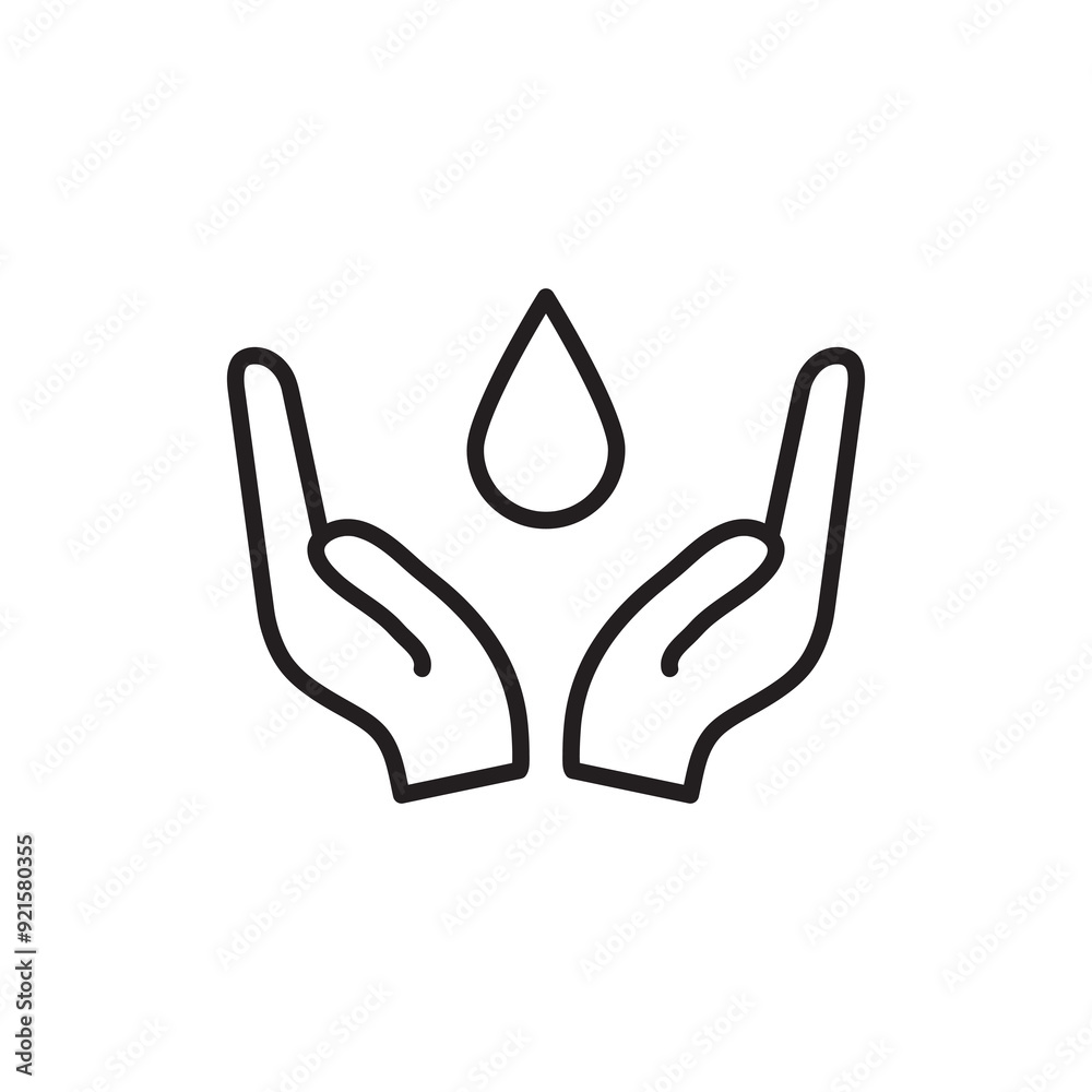 Save water icon. Vector graphic A drop icon trendy style illustration for web and app on white background..eps Save water icon. Vector graphic A drop icon trendy style illustration for web and app on white background..eps