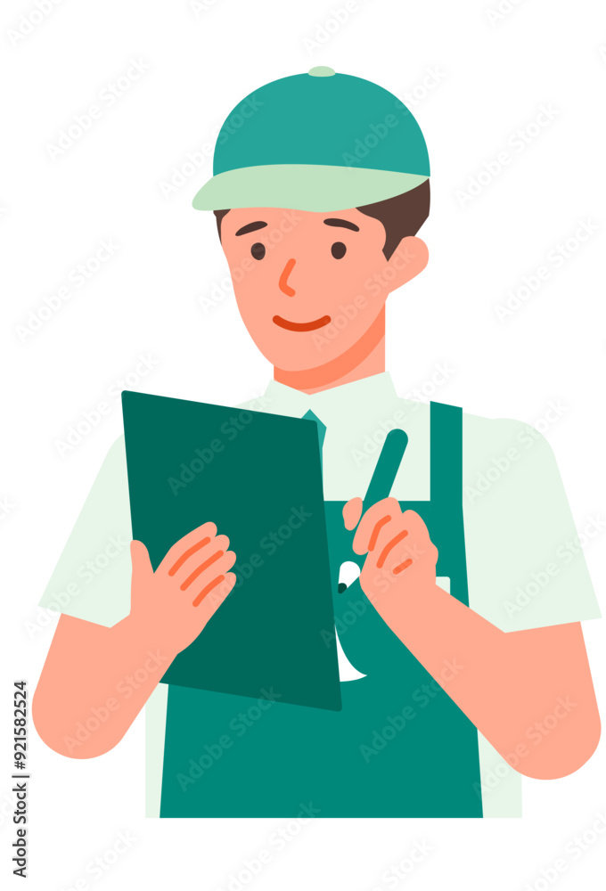 Working man. Concept for Problem Solving. Man cartoon character. People face profiles avatars and icons. Close up image of man writing. Working man. Concept for Problem Solving. Man cartoon character. People face profiles avatars and icons. Close up image of man writing.