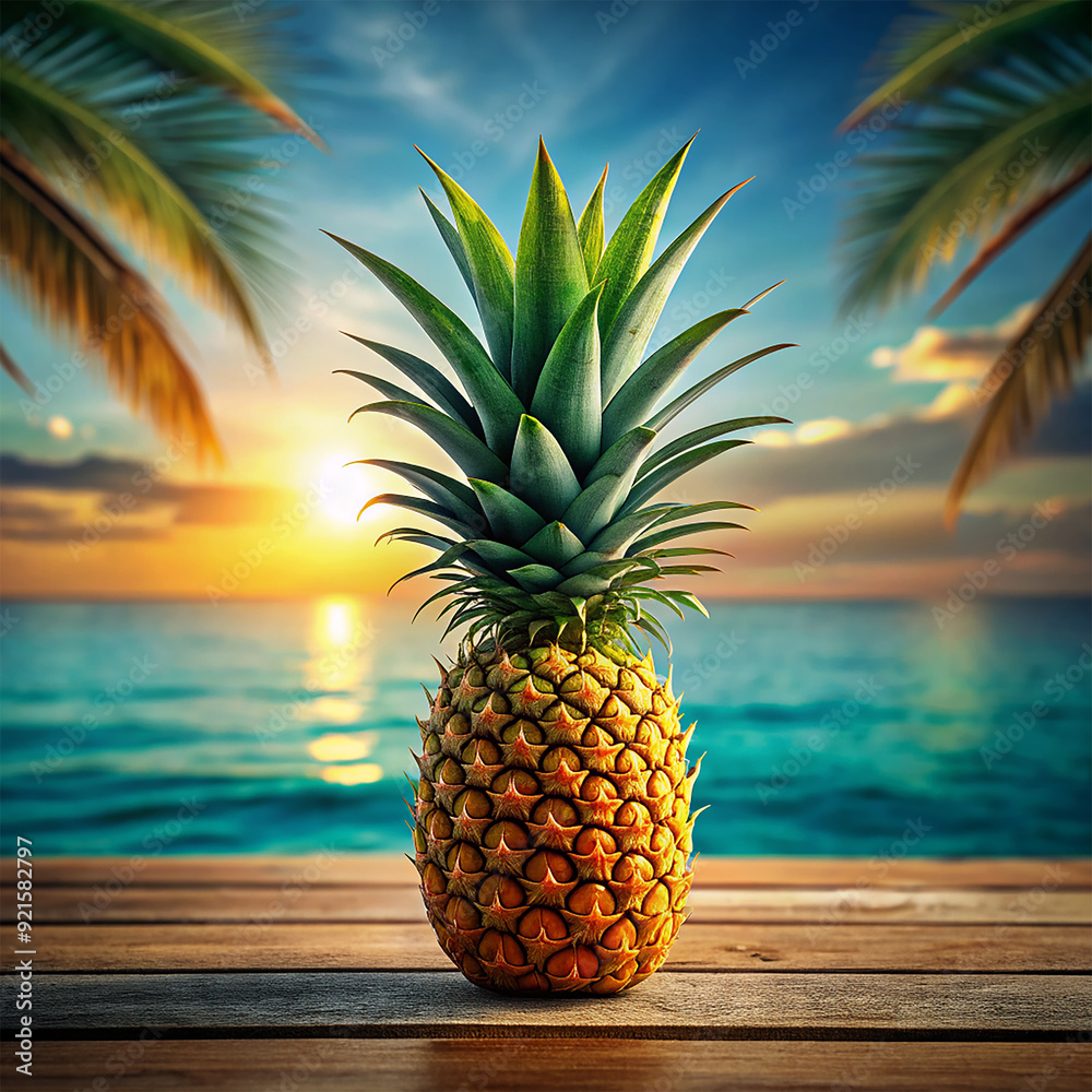pineapple on the beach