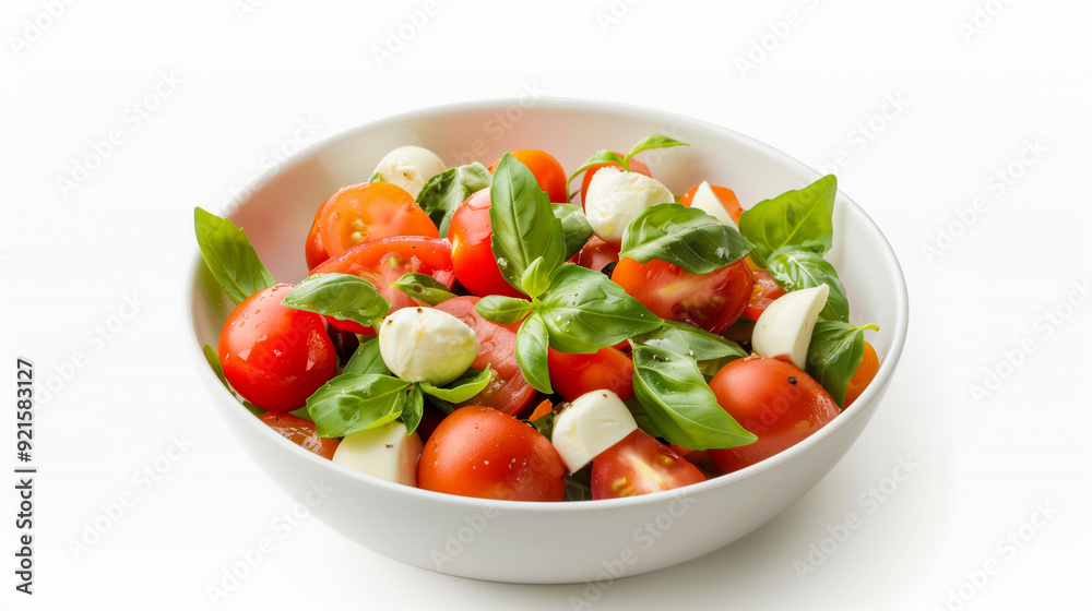 A fresh Caprese salad featuring ripe tomatoes, creamy mozzarella, and aromatic basil leaves, seasoned with black pepper. A fresh Caprese salad featuring ripe tomatoes, creamy mozzarella, and aromatic basil leaves, seasoned with black pepper.