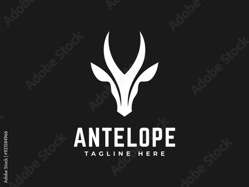 antelope logo vector illustration logo template