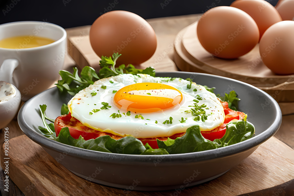 hyper-realistic illustration of a Delicious Egg Dish