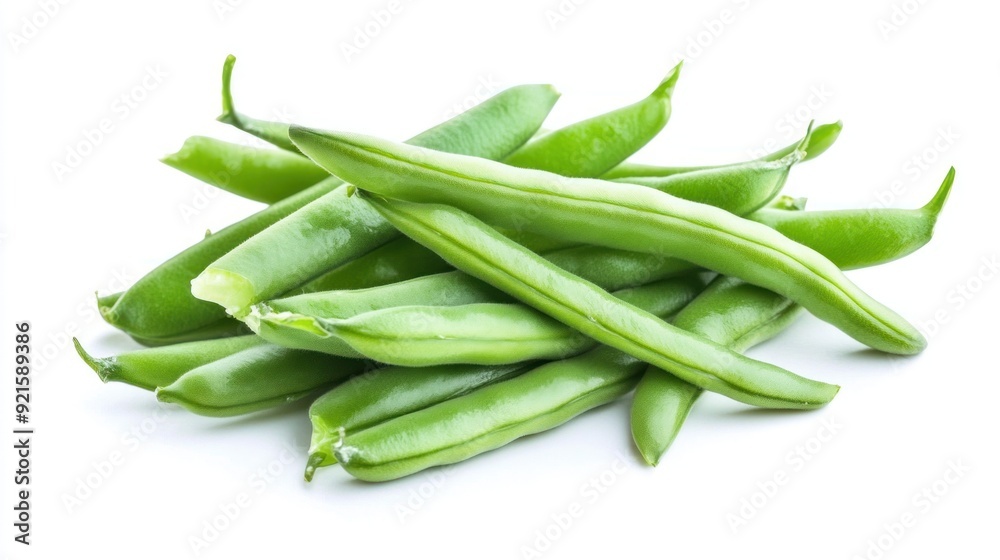 Fresh Green Beans Isolated on White Background Fresh Green Beans Isolated on White Background