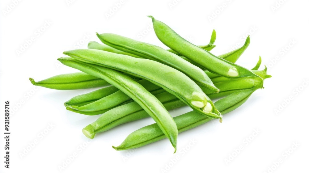 Fresh Green Beans Isolated on White Background Fresh Green Beans Isolated on White Background