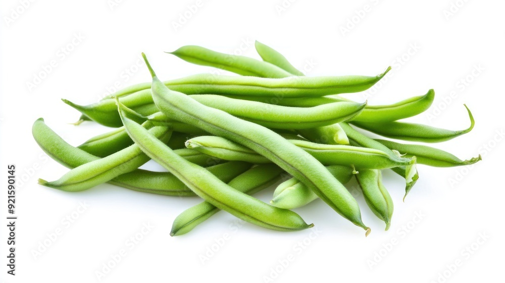 Fresh Green Beans Isolated On White Background Fresh Green Beans Isolated On White Background